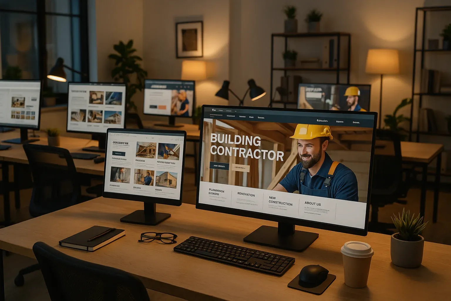 Our team working on contractor websites